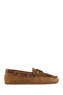 Women's Tan Suede Leather Loafer | Derimod
