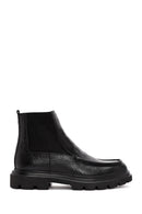 Men's Black Leather Casual Chelsea Boots | Derimod