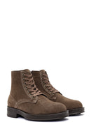 Men's Brown Lace-Up Suede Leather Casual Boots | Derimod