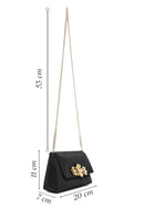 Women's Black Chain Strap Crossbody Bag | Derimod