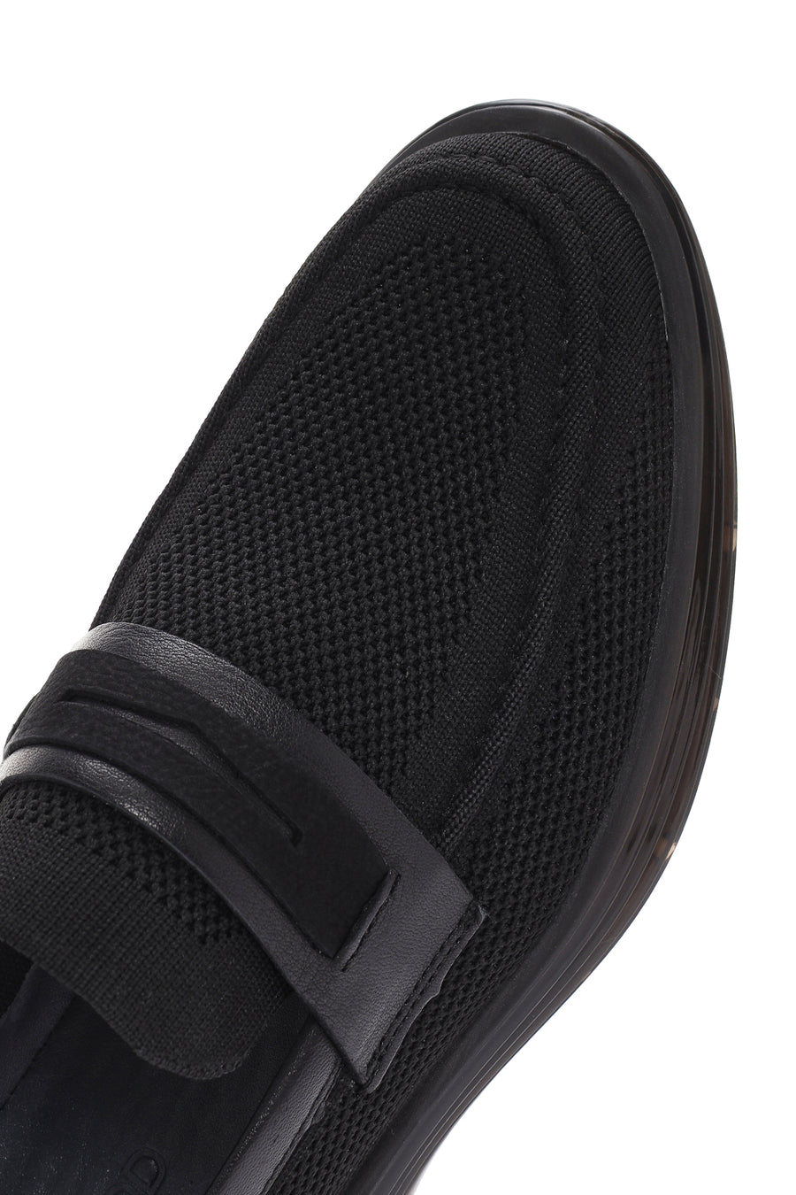 Men's Black Fabric Loafer