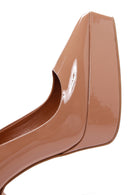 Women's Beige Patent Leather Plaftorm Stiletto | Derimod