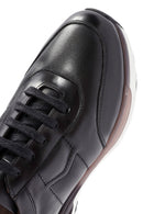 Men's Black Lace-up Leather Sneaker | Derimod