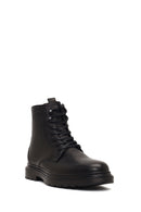 Men's Black Zippered Leather Casual Boot | Derimod