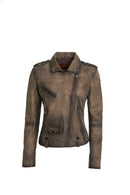 Egoist Women's Leather Jacket | Derimod