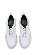 Men's White Leather Thick Soled Sneaker | Derimod