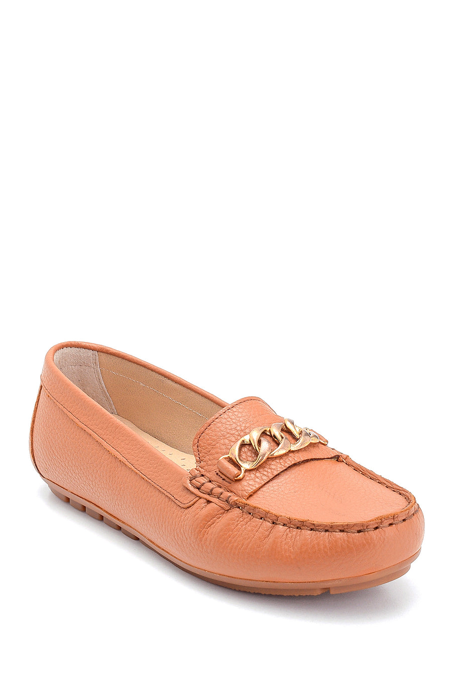 Kadın Deri Zincir Detaylı Loafer