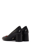 Derimod Flex Women's Black Heeled Leather Shoes | Derimod