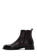 Men's Brown Zippered Leather Casual Boots | Derimod