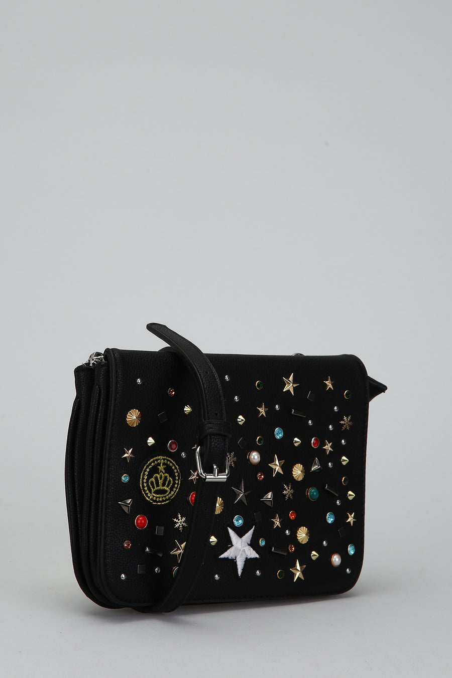 Women's Crossbody Bag with Star Staple Detail
