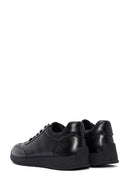 Men's Black Lace-up Leather Sneaker | Derimod