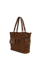 Woman Brown Long-Strap Fabric Shoulder Bag | Derimod