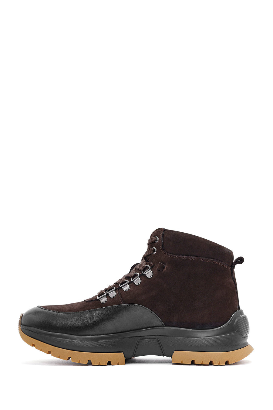 Men's Brown Lace-Up Leather Casual Boots
