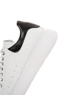 Men's White Leather Thick Soled Sneaker | Derimod