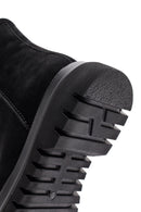 Women's Black Zippered Suede Boots | Derimod