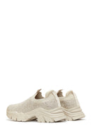 Women's Beige Stone Thick Soled Sneaker | Derimod