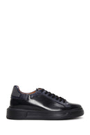 Men's Black Leather Thick Soled Sneaker | Derimod