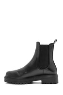 Women's Black Leather Chelsea Boots | Derimod