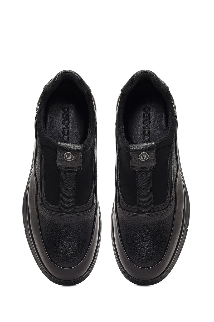 Erkek Siyah Deri Casual Comfort Sneaker