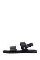 Men's Black Leather Sandals | Derimod