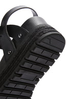 Women's Black Ankle Strap Thick Soled Sandals | Derimod