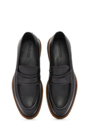 Men's Black Leather Classic Loafer | Derimod