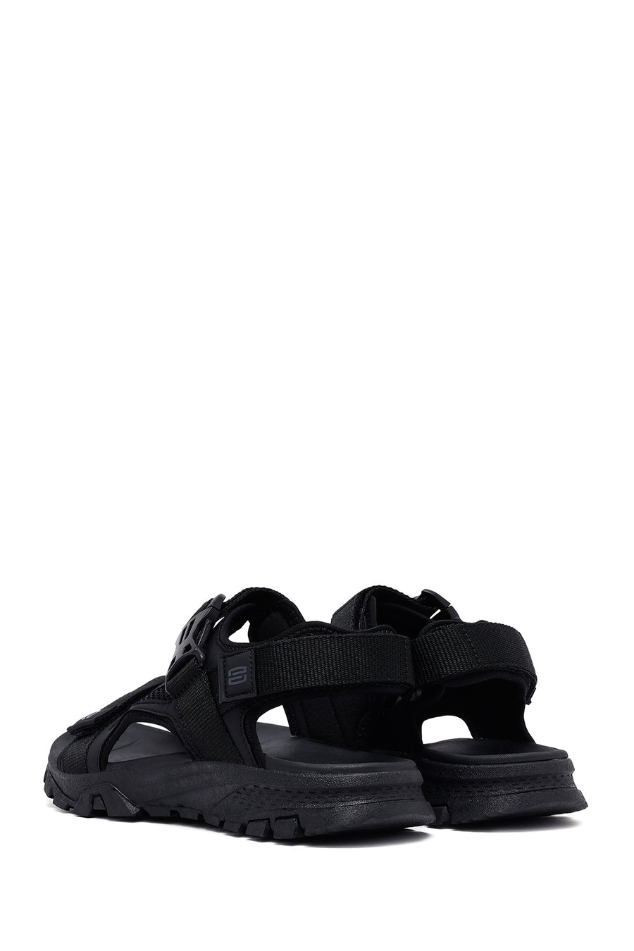 Men's Black Fabric Sandals
