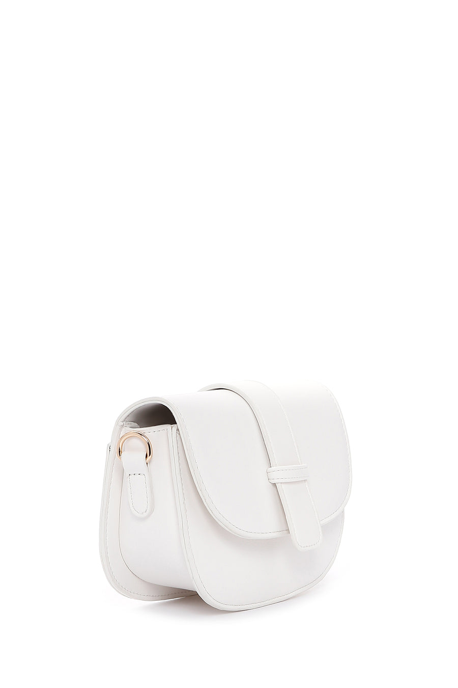 Women's White Long Strap Mini Shoulder Bag