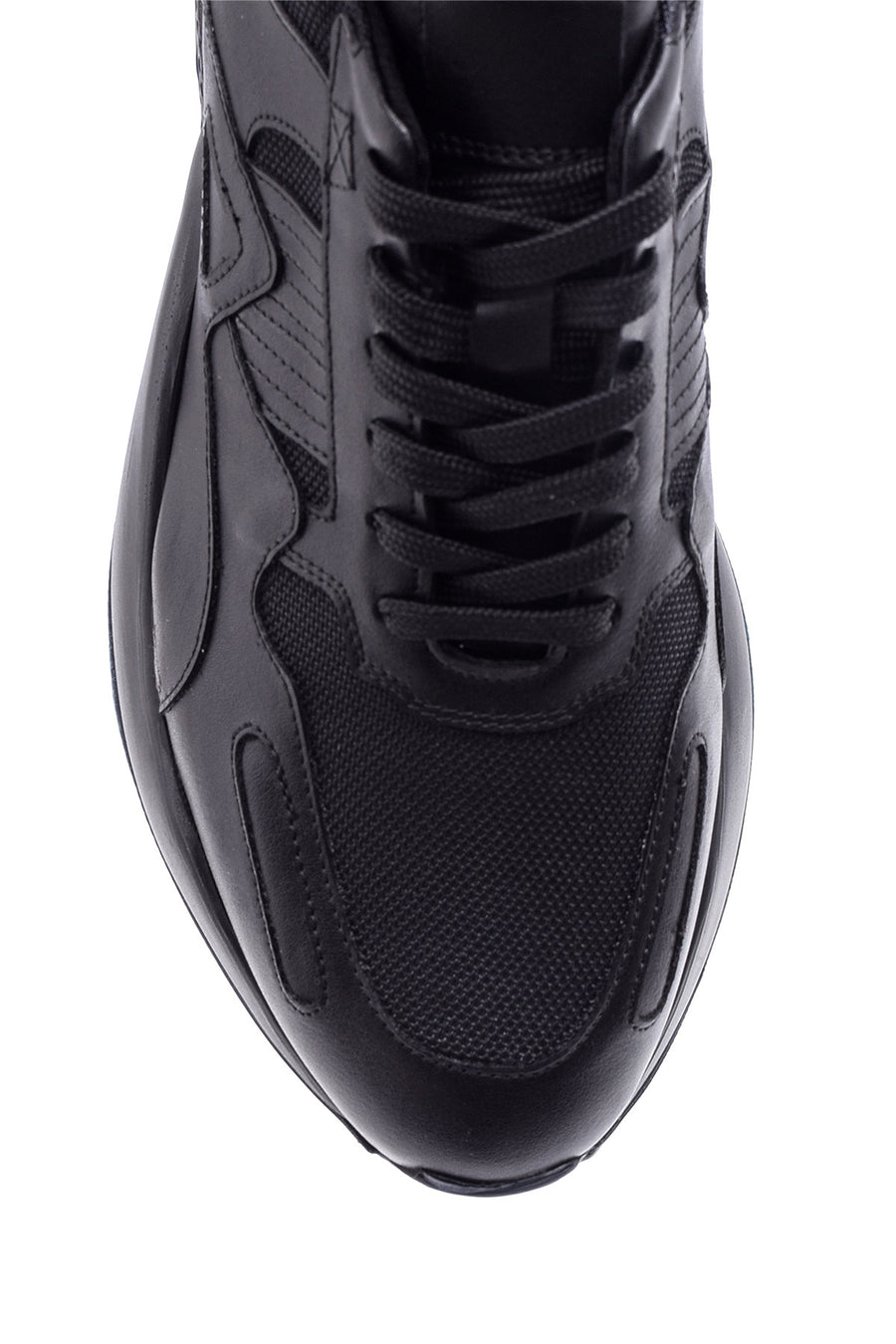 Men's High-Sole Leather Sneaker