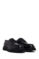 Male Black Lace-Up Thick-Soled Leather Casual Shoes | Derimod