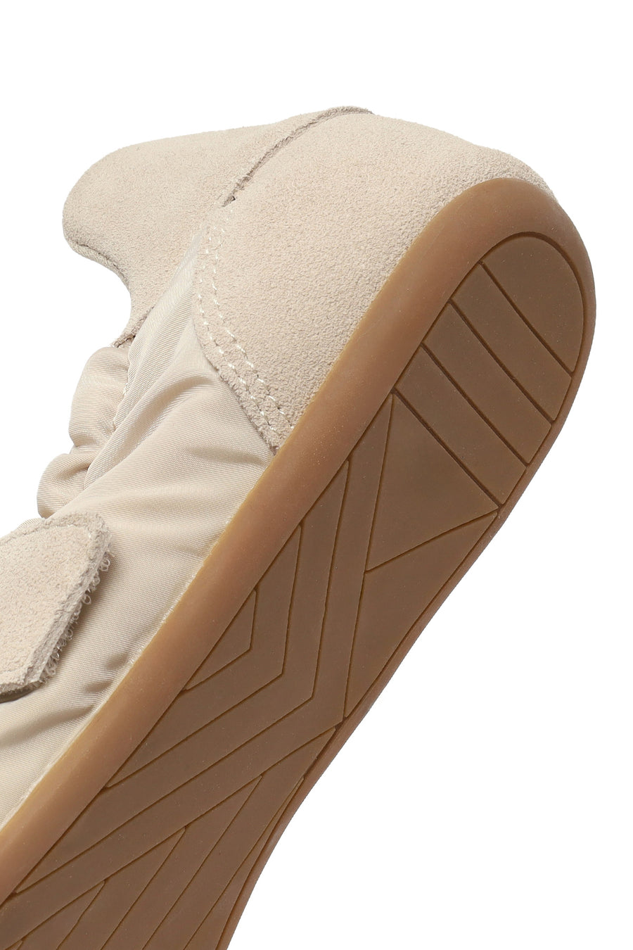 Women's Cream Strapped Leather Sport Ballet Flats