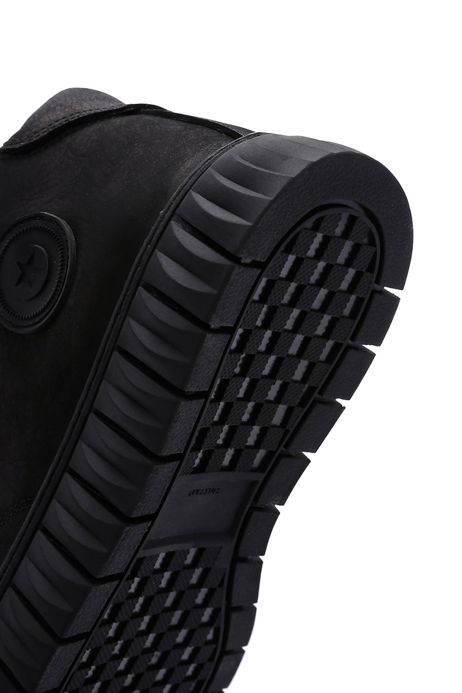 Men's Black Leather Zippered Casual Nubuck Leather Boots