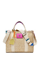Women's Beige Long Strap Straw Shoulder Bag | Derimod