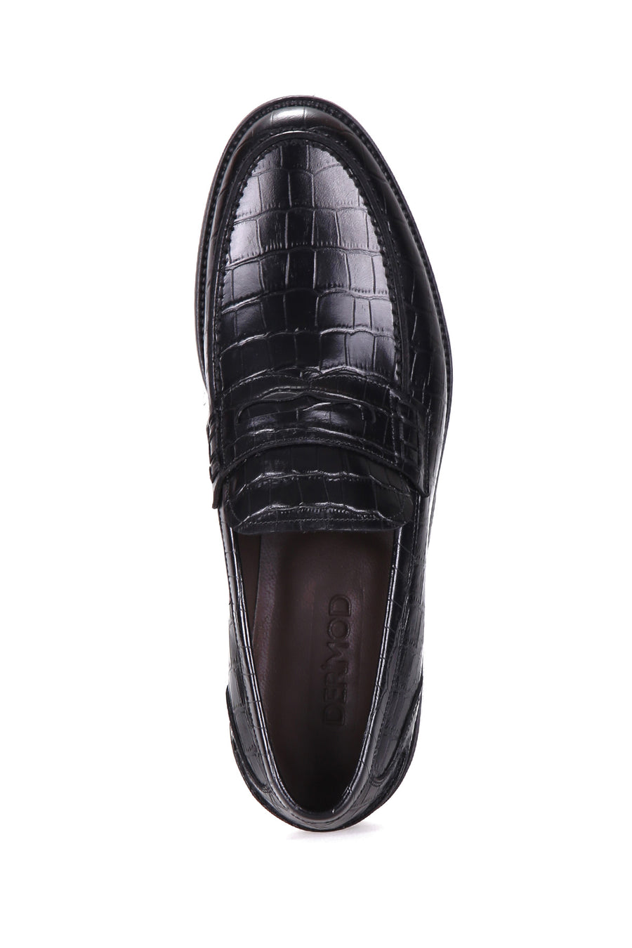 Classic Men's Shoes with Crocodile Pattern