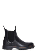 Men's Black Leather Chelsea Boots | Derimod