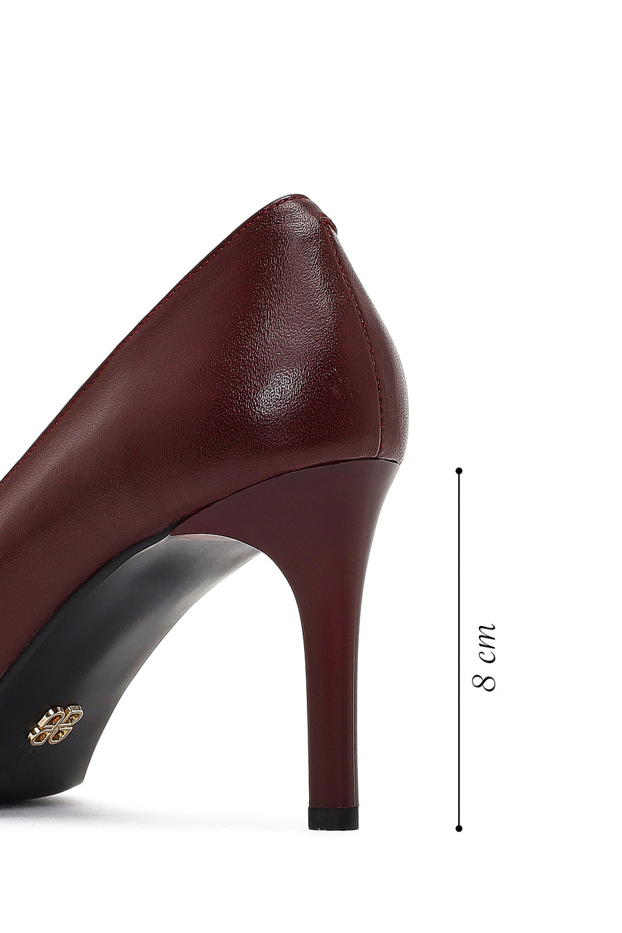 Kadın Bordo İnce Topuklu Deri Stiletto