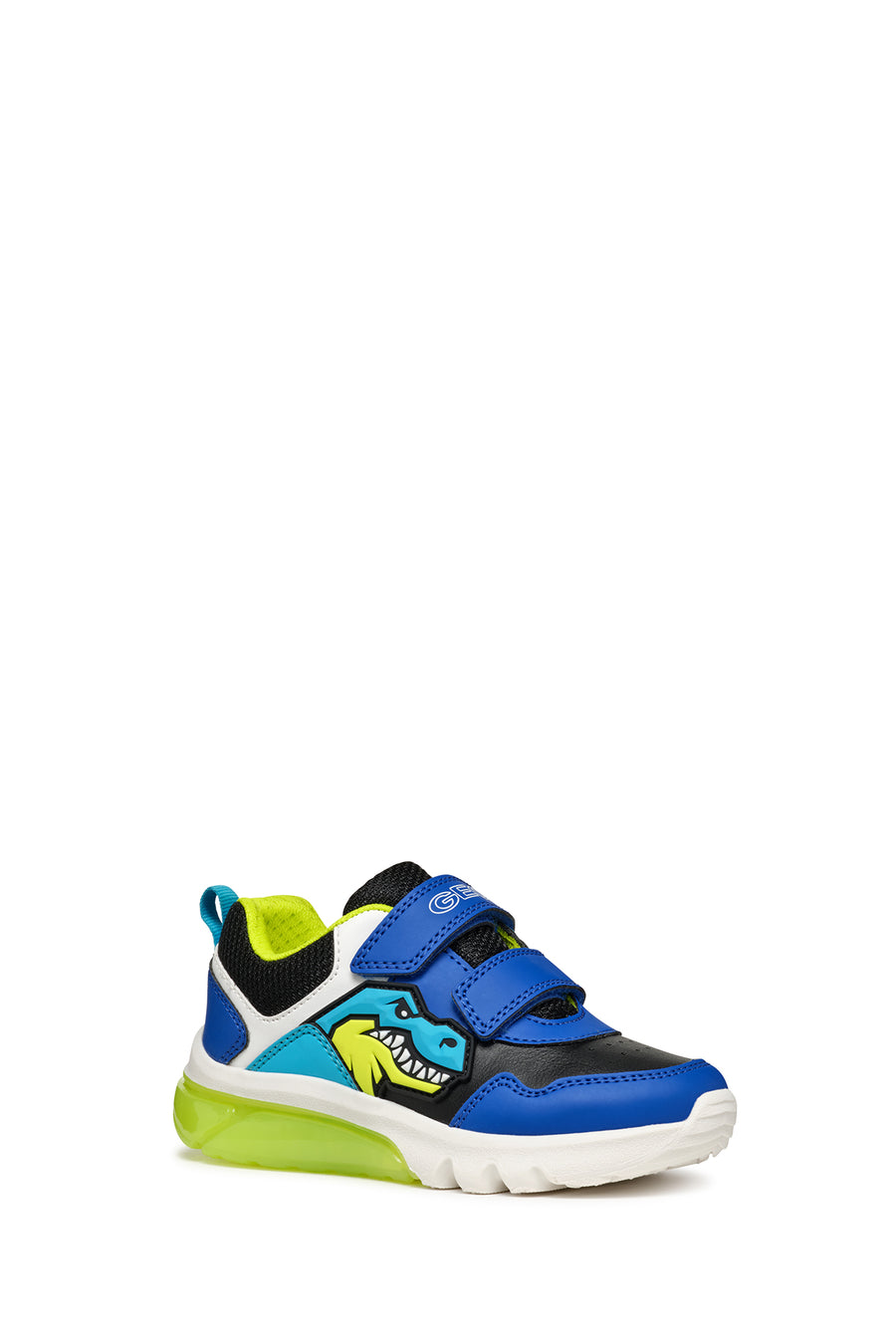 Geox Boy Blue Ciberdron Banded Patterned Light Detailed Sneaker
