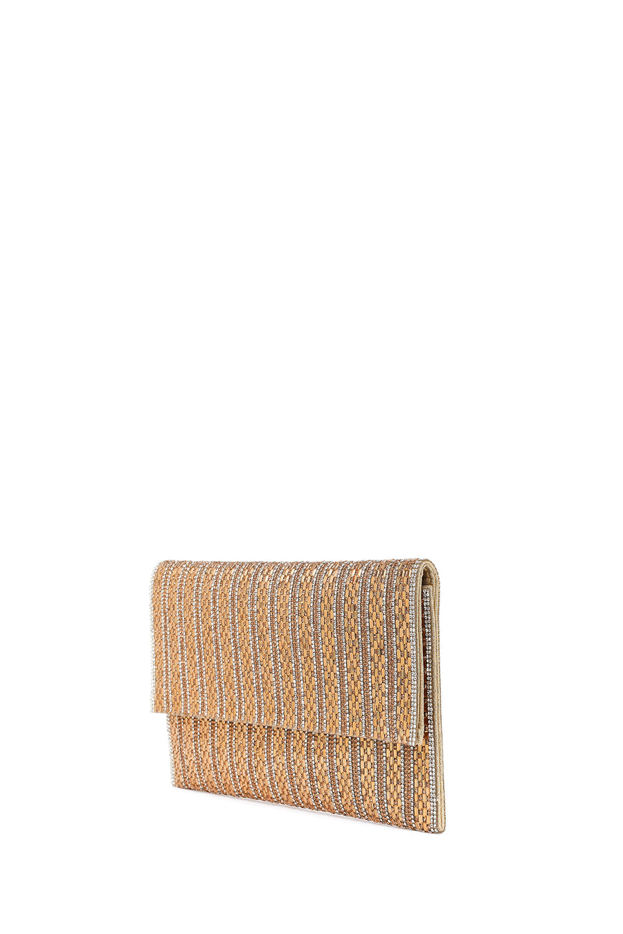 Woman Pink Chain-Strap Embellished Evening Bag