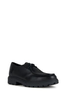 Geox Men's Black Spherica Ec7 Leather Casual Shoes | Derimod