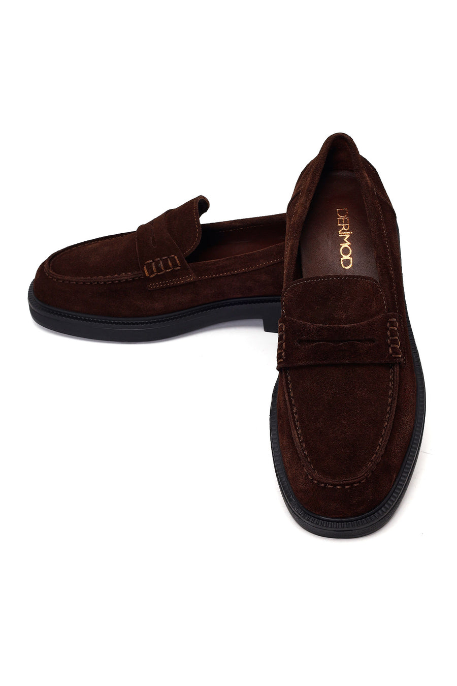 Woman Brown Suede Masculine Loafer