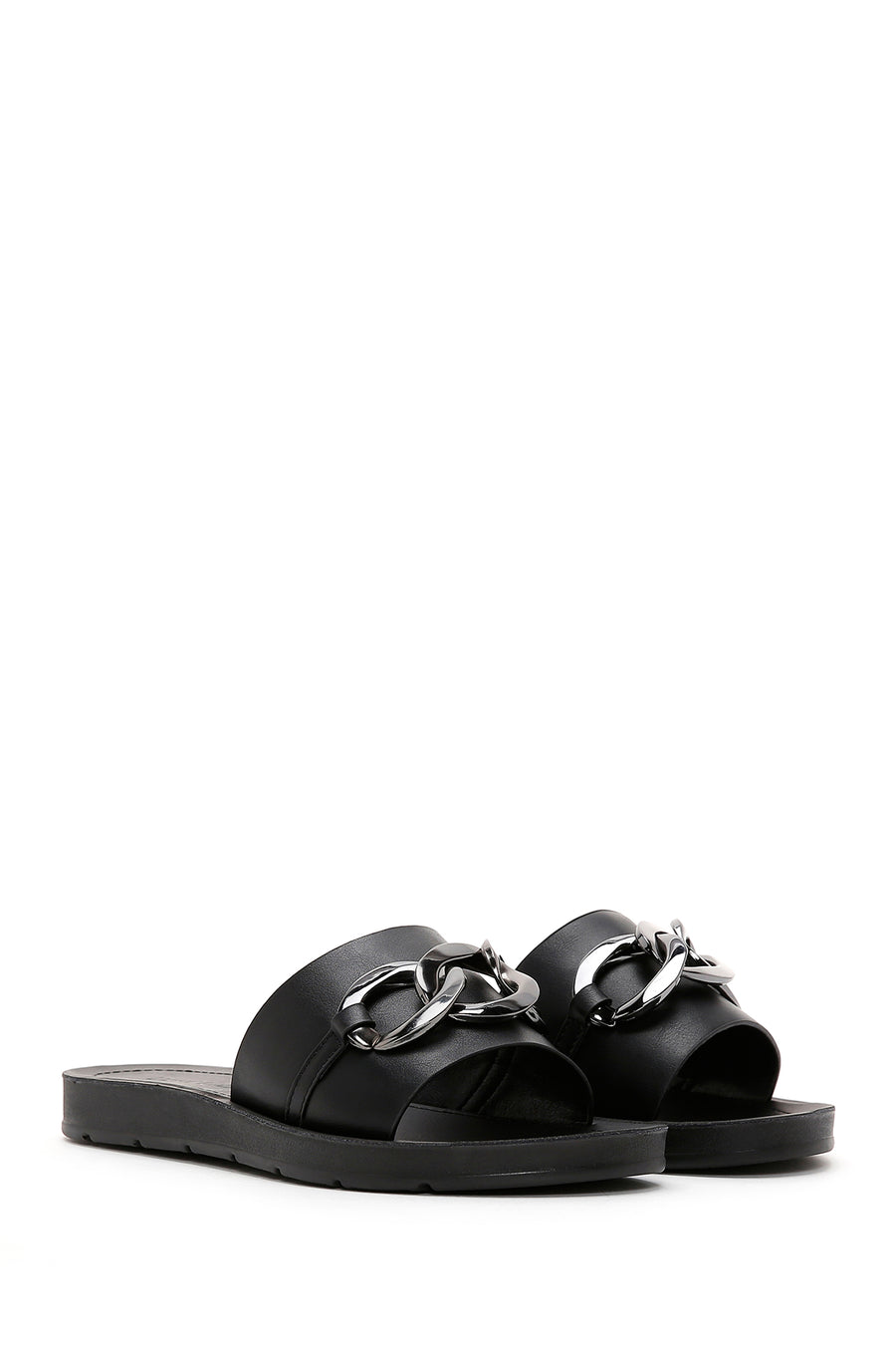 Women's Black Accessory Slippers