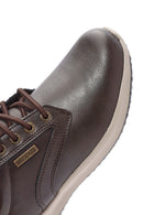 Skechers Men's Brown Delson Lace-Up Leather Sneakers | Derimod