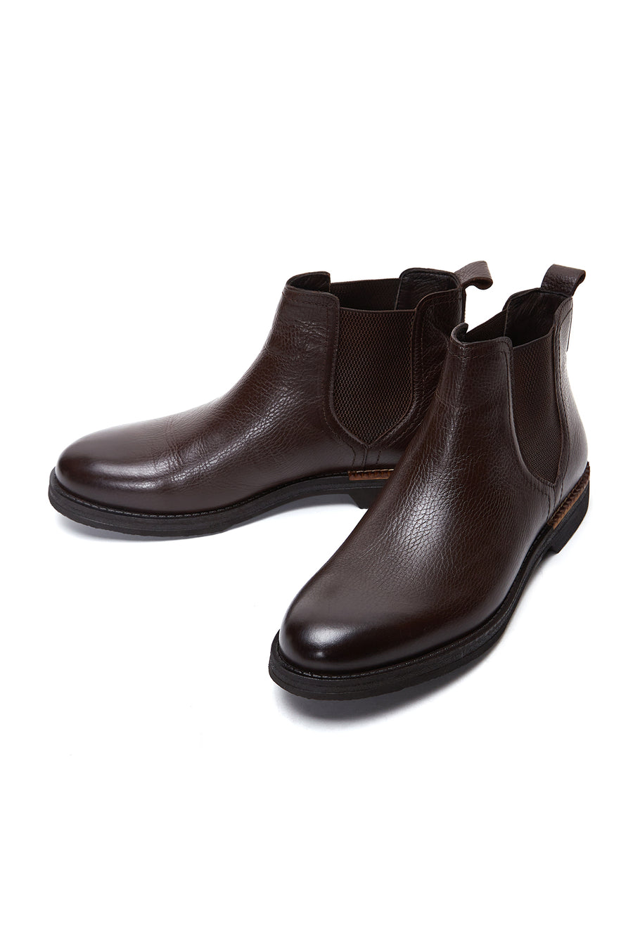 Men's Brown Leather Casual Chelsea Boots