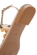 Women's Gold Ankle Strap Stone Sandals | Derimod