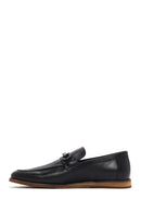 Derimod Black Men's Black Leather Loafer | Derimod