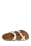 Birkenstock Women's White Mayari Graceful Buckled Slippers | Derimod