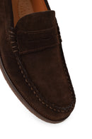 Erkek Kahverengi Süet Deri Casual Loafer | Derimod