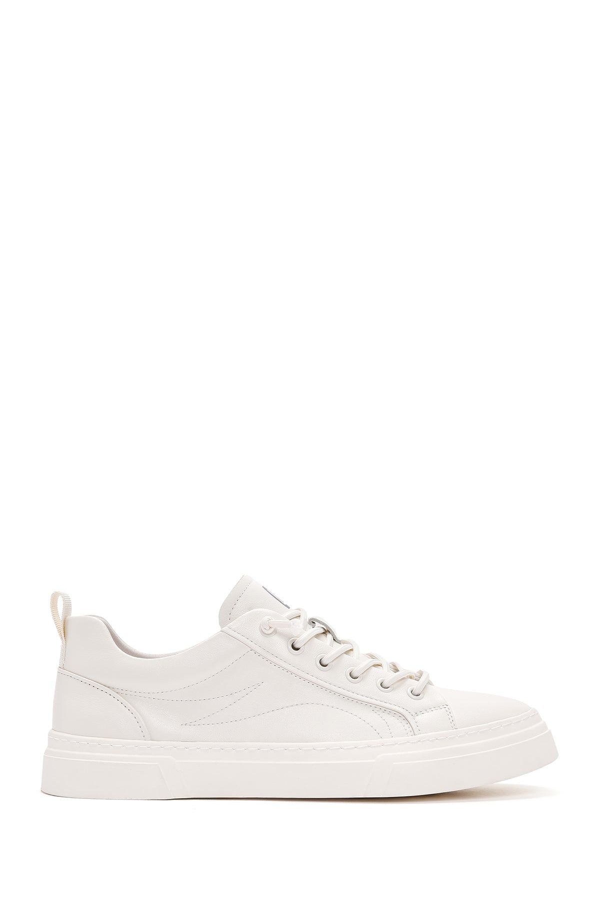 Erkek Beyaz Bağcıklı Deri Sneaker 24SFD692018 | Derimod
