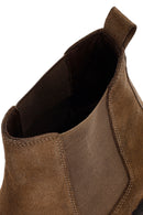 Men's Mink Nubuck Leather Casual Chelsea Boots | Derimod