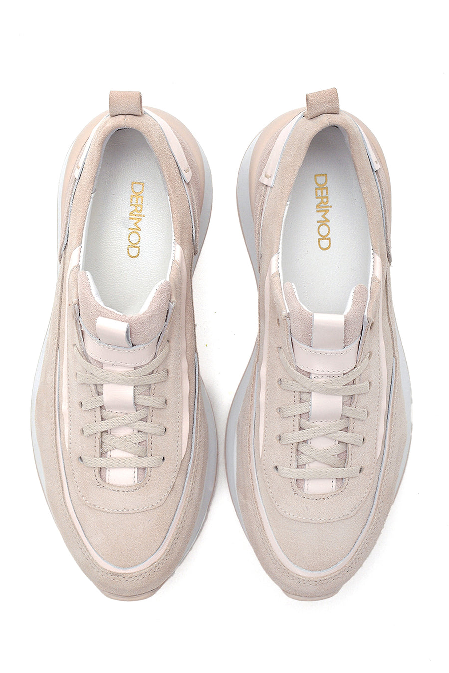 Women's Leather Suede High Sole Sneaker